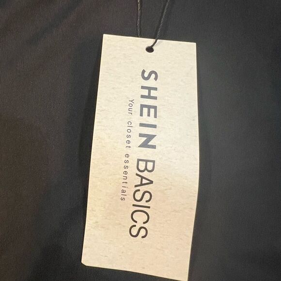 NWT SHEIN basics black dress size M - Picture 3 of 6